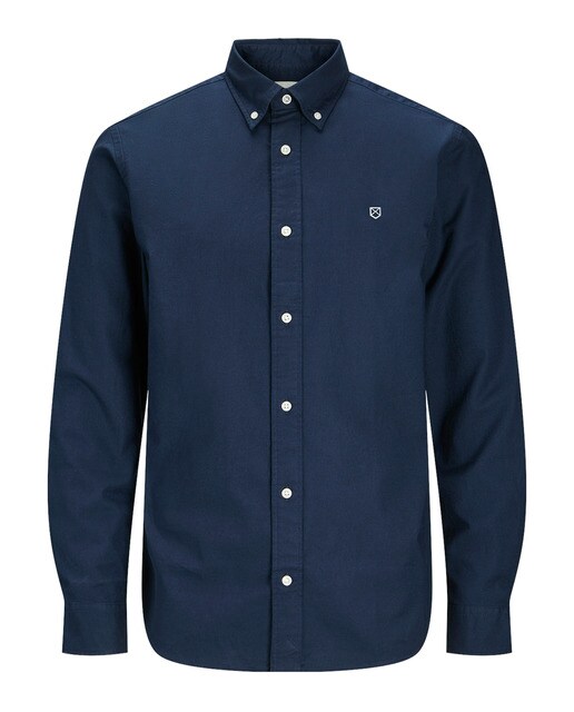 Camisa estructura con algodón  cierre abotonado