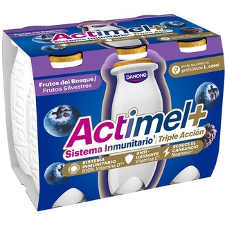 Actimel Iogurte Frutos Silvestres Pack6 embalagem 100 g