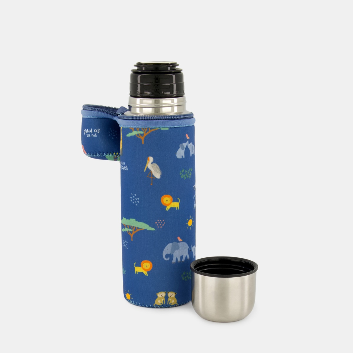 Termo para Líquidos de Aço Inoxidável com Estojo - 500 ml Azul-2