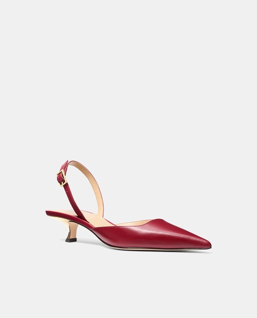 Zapatos de salón mujer destalonados en piel