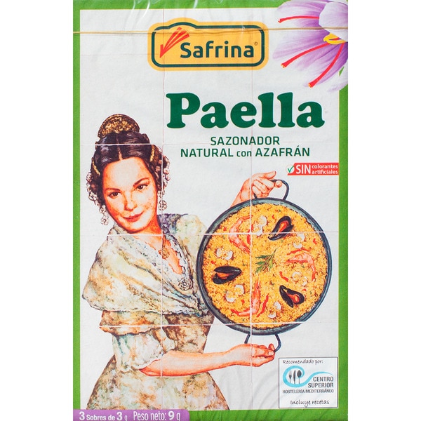 Natürliches Gewürz mit Safran für Paella Box 9 g