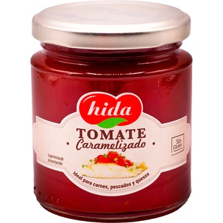 HIDA tomate caramelizado ideal para carnes, pescados y quesos sin gluten frasco 280 g