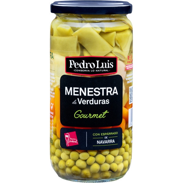 menestra de verduras gourmet con espárragos de Navarra Flacon 400 g netto Abtropfgewicht