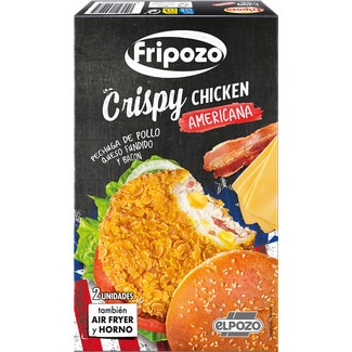 FRIPOZO crispy chicken american pechuga de pollo queso fundido y bacon 2 unidades caja 230 g