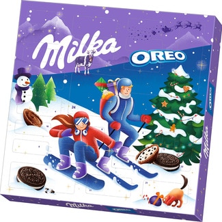 MILKA Oreo-Adventskalender Karton 284 g