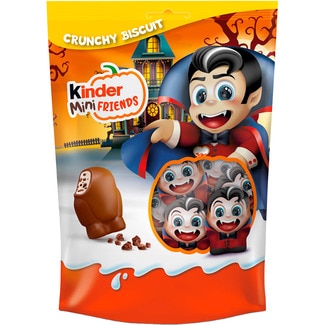 KINDER Mini Friends Schokoladenriegel mit knusprigem Halloween-Keks Behälter 122 g