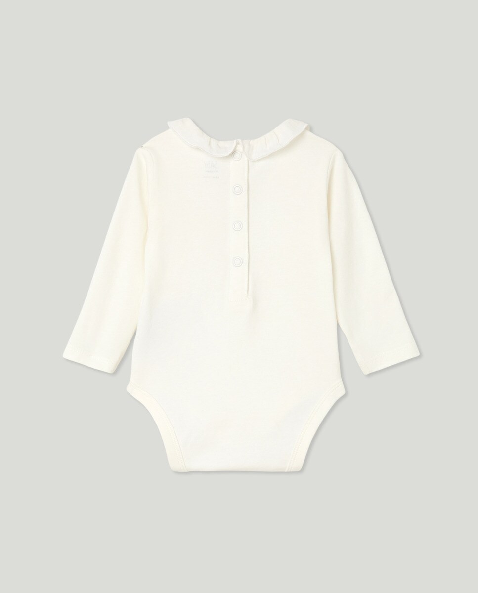 Body de Manga Comprida Baby El Corte Inglés Branco-marfim-2