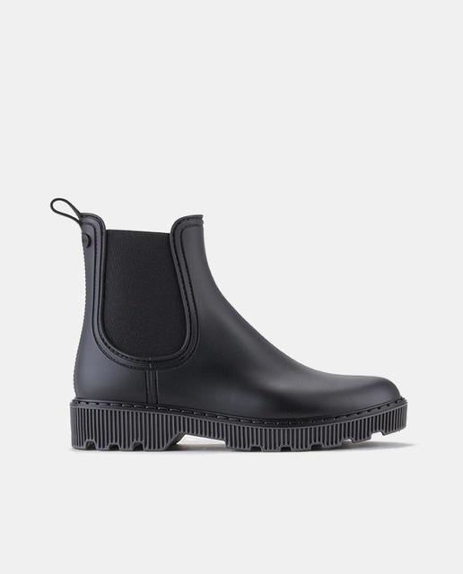 Botas de agua chelsea de mujer en color negro