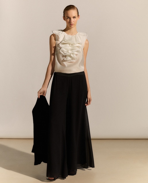 Pantalón de mujer ancho fluido