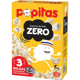 Zero palomitas al punto de sal pack 3x70g envase 210 g - Popitas