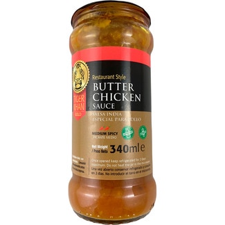 TIGER KHAN Special Indian sauce for chicken medium spicy, gluten-free and lactose-free flask 340 g