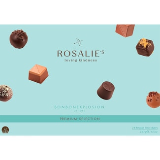 ROSALIE'S Premium Selection Belgische Schokoladen-Pralinenmischung 24 Stück Karton 240 g