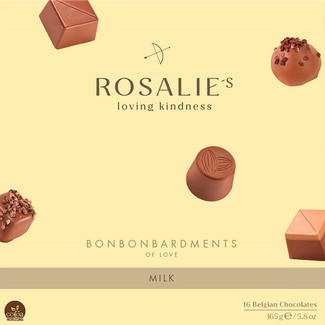 Bombones surtidos de chocolate con leche belga 16 unidades estuche 165 g - Rosalie's