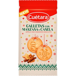 CUETARA galletas con manzana y canela paquete 157 g
