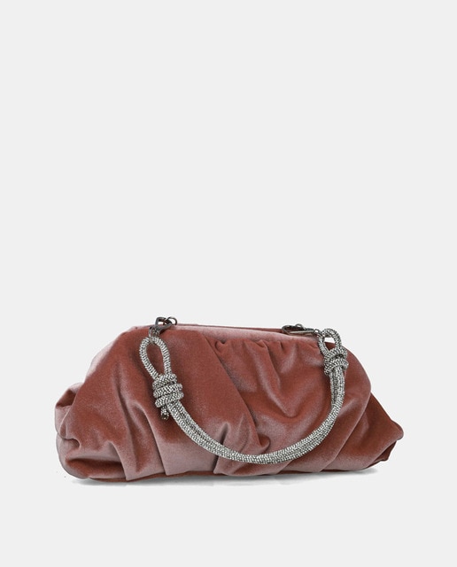 Bolso terciopelo asa de strass
