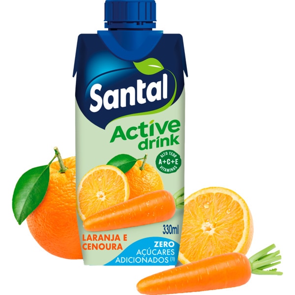 Bebida Active Drink Laranja-Cenoura embalagem 33 cl