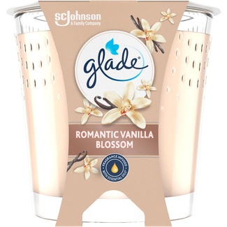 GLADE ambientador vela aroma romantic vainilla 1 unidad