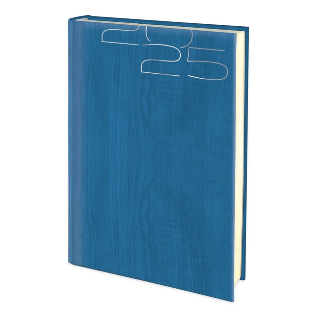 Agenda 2025 día página 17x24 cm Cervino Deusto azul multilingüe.
