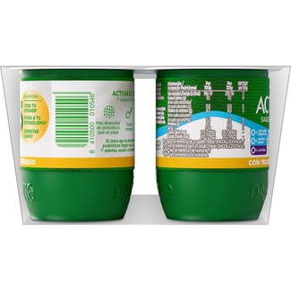 Triple Zero bífidus con trozos de melocotón desnatado 0% m.g. 0% azúcares añadidos pack 4 unidades 120 g sin gluten sin lactosa - Danone Activia