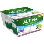 Triple Zero bífidus natural desnatado 0% m.g. 0% azúcares añadidos pack 4 unidades 120 g sin lactosa