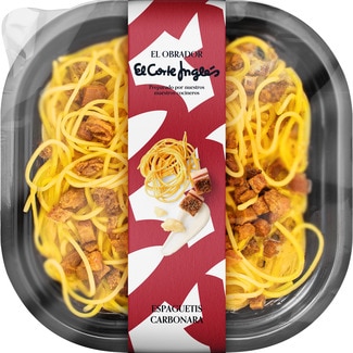 EL OBRADOR EL CORTE INGLES carbonara spaghetti container 300 g