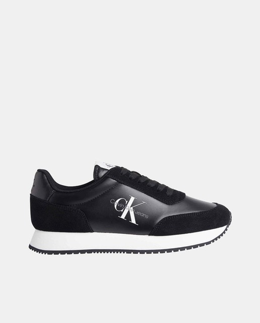 Zapatillas de mujer tipo running bajas con logotipo y suela de goma