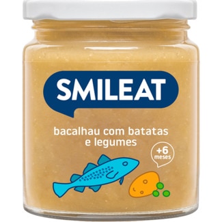 Smileat Boião de Bacalhau, Legumes e Batata Bio embalagem 230 g