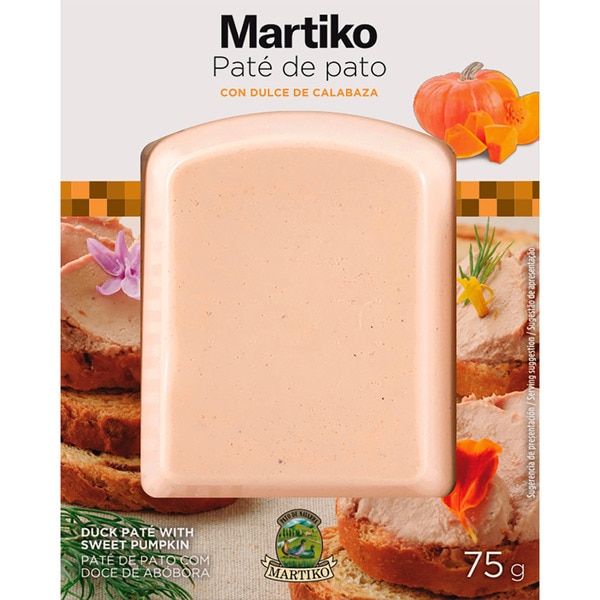 paté de pato con dulce de calabaza sin gluten envase 75 g