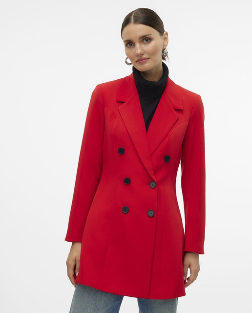 Blazer midi entallada de mujer
