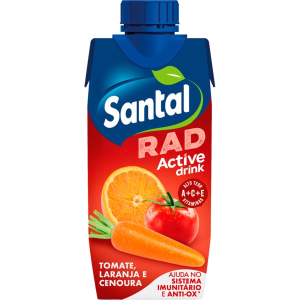 Sumo Rad Actíve Drink Tomate, Laranja e Cenoura embalagem 33 cl