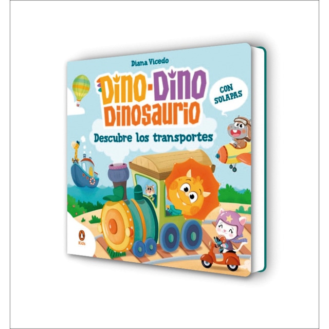 Dino-Dino descubre los transportes (Dino-Dino Dinosaurio): Libro de cartón con solapas para niños y niñas de 0 a 3 años (Tapa dura)
