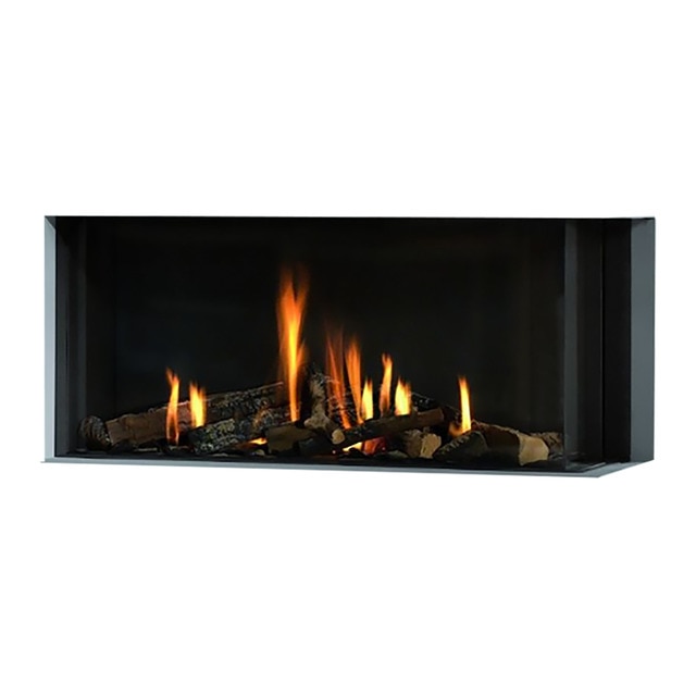 NORA FLAMES - Chimenea Gas Natural Pano 1600 Esquinera Derecha.