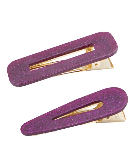 Atelier – Set De 2 Horquillas Acetato Magenta Atelier.