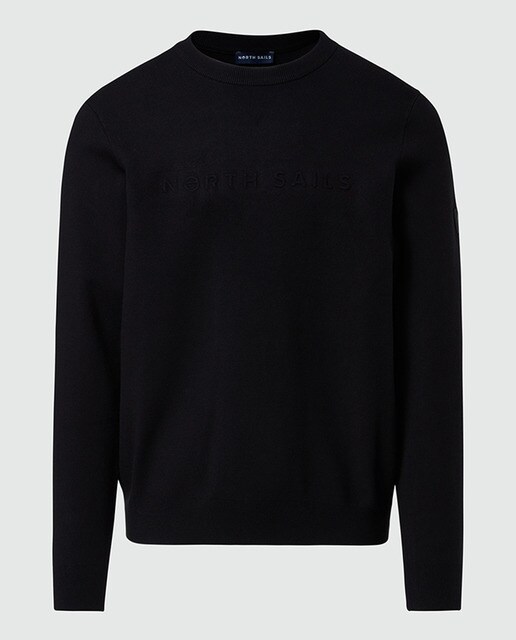 Jersey cuello redondo con logo de hombre