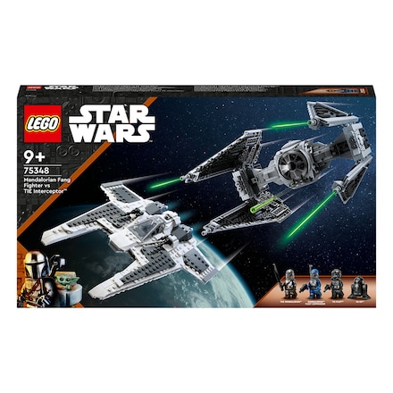 Juguete de Construcción Caza Colmillo Mandaloriano vs. Interceptor TIE y Figura Droide LEGO Star Wars