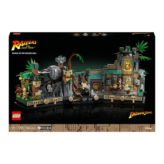 Modelo de Construcción Templo del Ídolo Dorado Escena de la Película Busca del Arca Perdida LEGO Indiana Jones