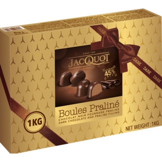 Jacquot Bombons de Chocolate Preto e Praliné embalagem 1 kg