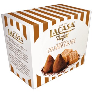 Lacasa Trufas de Chocolate de Caramelo sem Sal embalagem 200 g