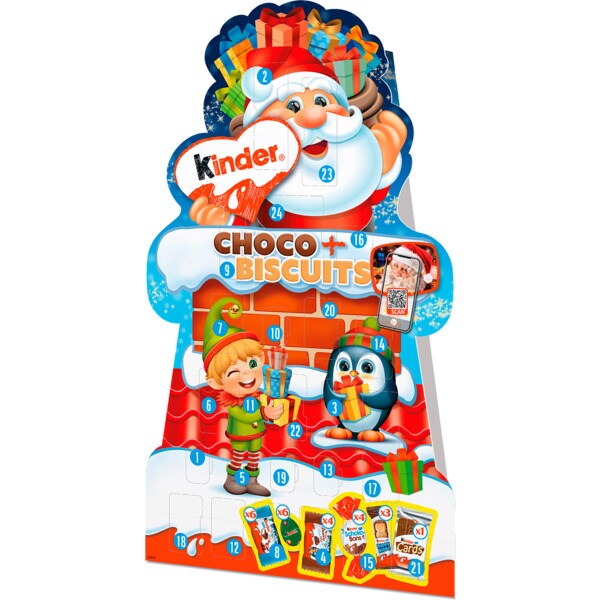 Calendário do Advento Chocolate com Biscoito embalagem 198 g