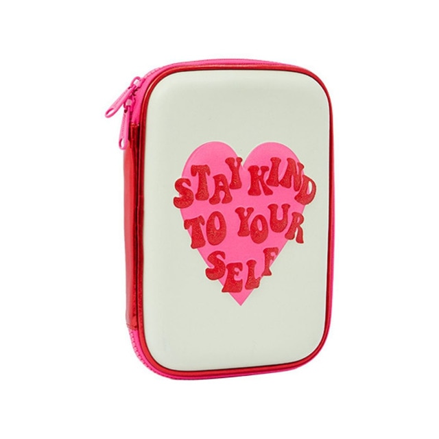 Cartuchera eva heart Mooving blanco.