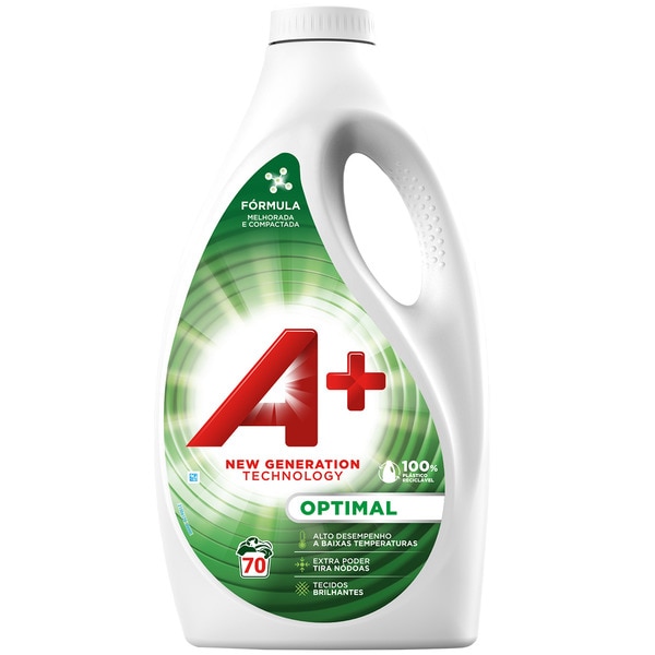 Detergente Máquina Roupa Líquido Optimal embalagem 70 doses