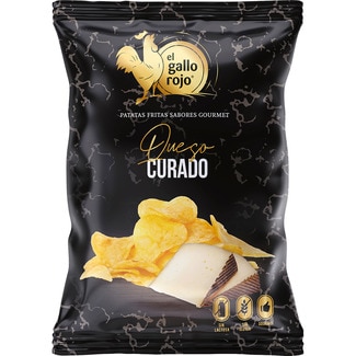 Patatas fritas gourmet sabor queso curado sin gluten EL GALLO ROJO