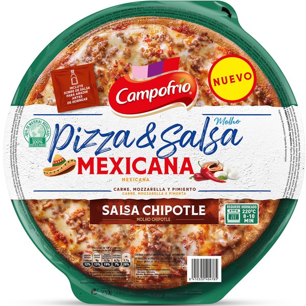 Pizza & Salsa Mexican pizza with chipotle sauce container 400 g