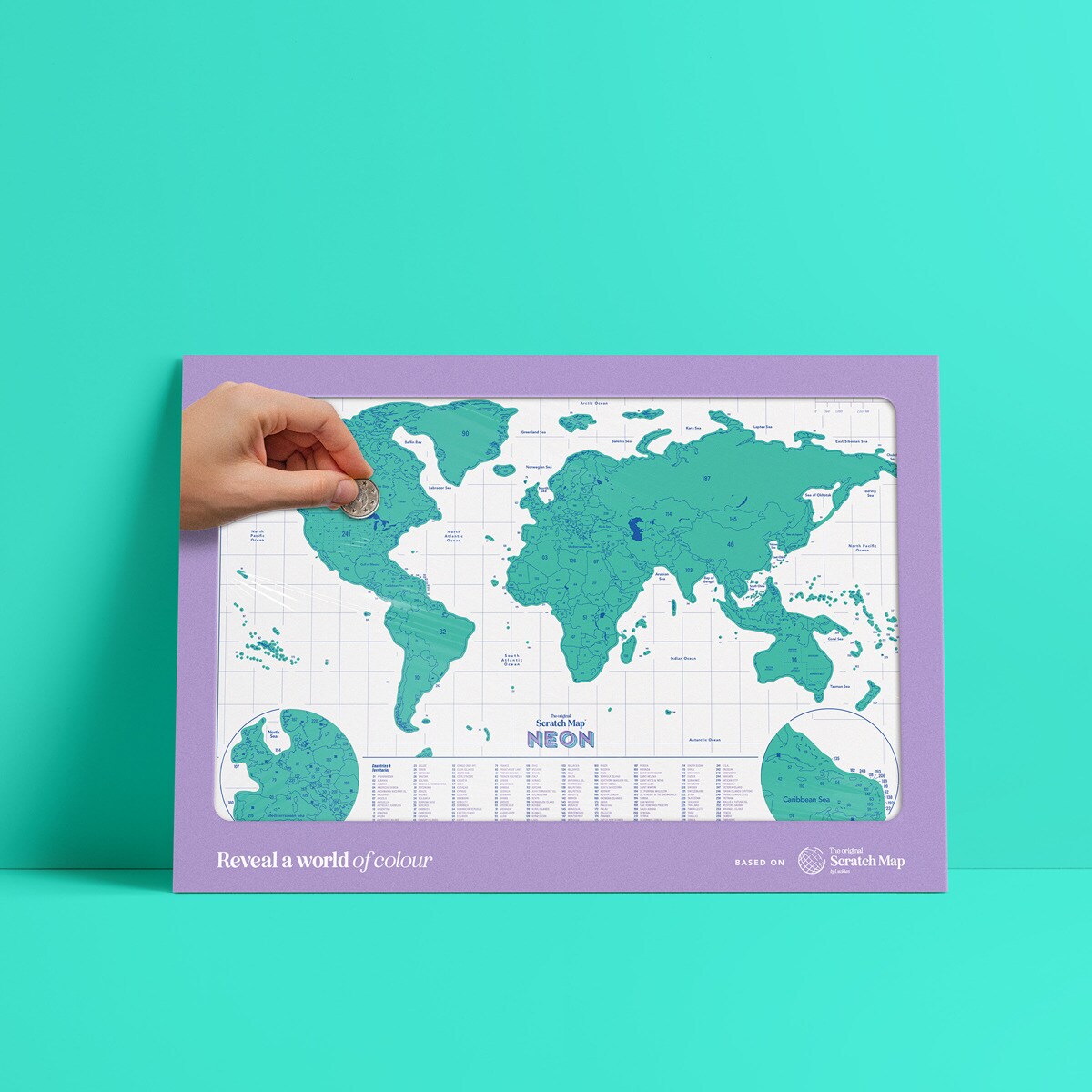 Mapa do Mundo Raspável Suck UK verde 3