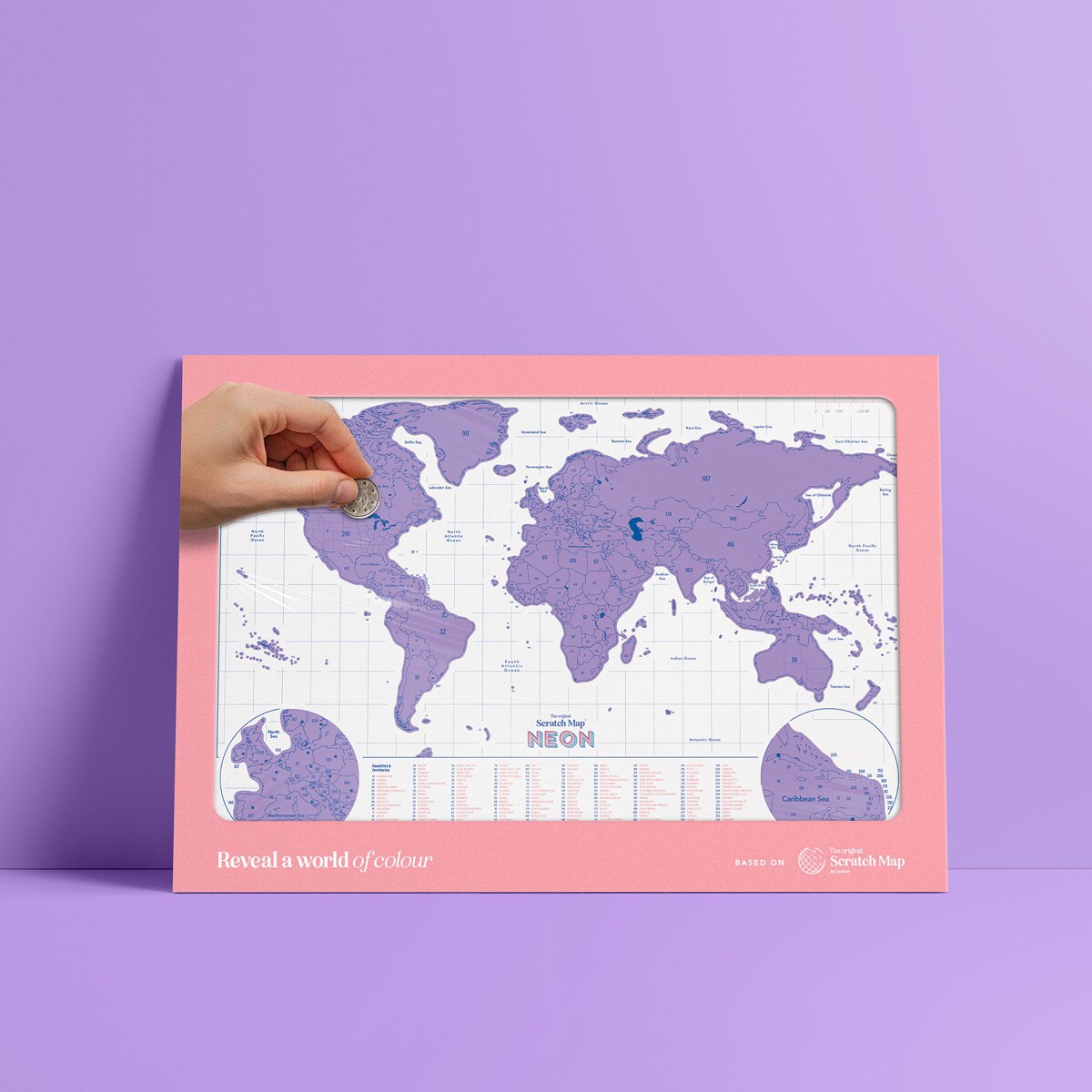 Mapa do Mundo de Suck UK Violeta 3