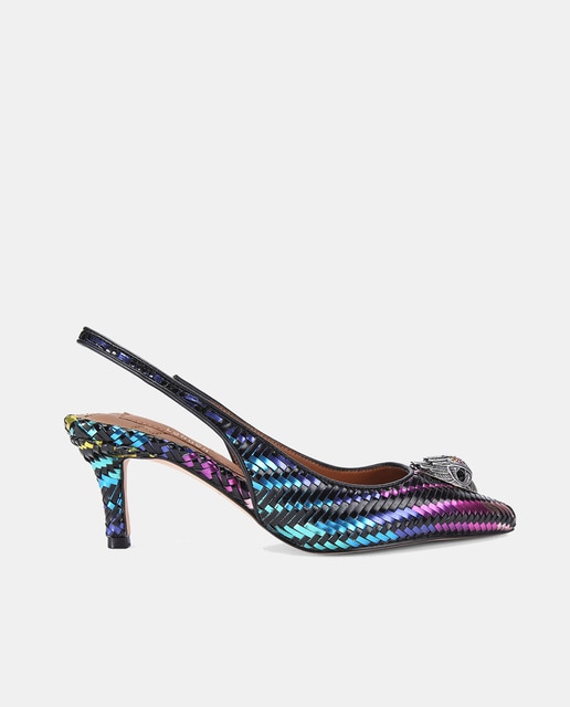 Zapatos de salón Belgravia Sling mujer en piel trenzada