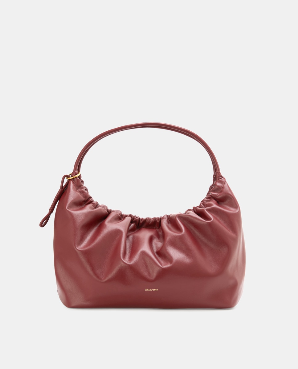 Bolso de hombro fruncido con neceser