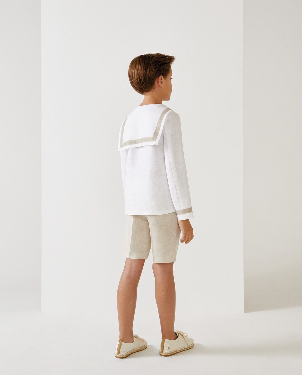 Fato Tipo Marinheiro com Bermudas Ciro Coconut El Corte Inglés Natural-6