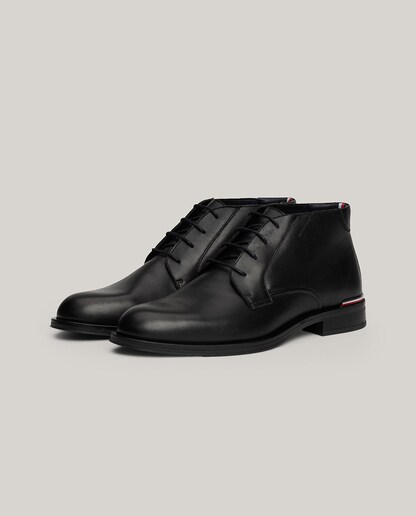 Botines con cordones confeccionados en piel de Tommy Hilfiger