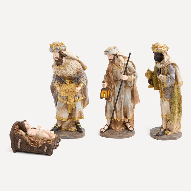 Set 8 figuras Nacimiento grande efecto tela Navidad El Corte Inglés